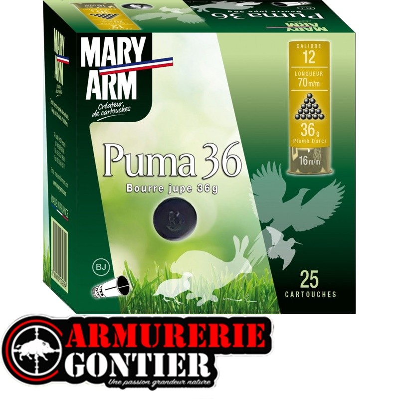 Cartouches MARY ARM PUMA 36 12/70/36 Bourre à Jupe 
