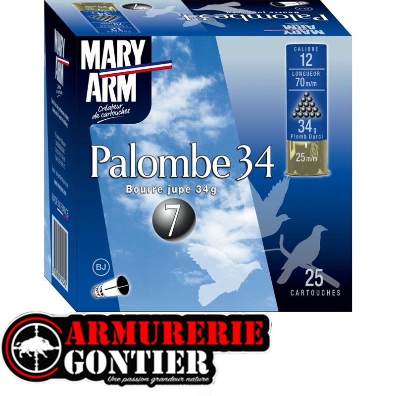 Cartouches MARY ARM PALOMBE 12/25/70  bourre à jupe 34g
