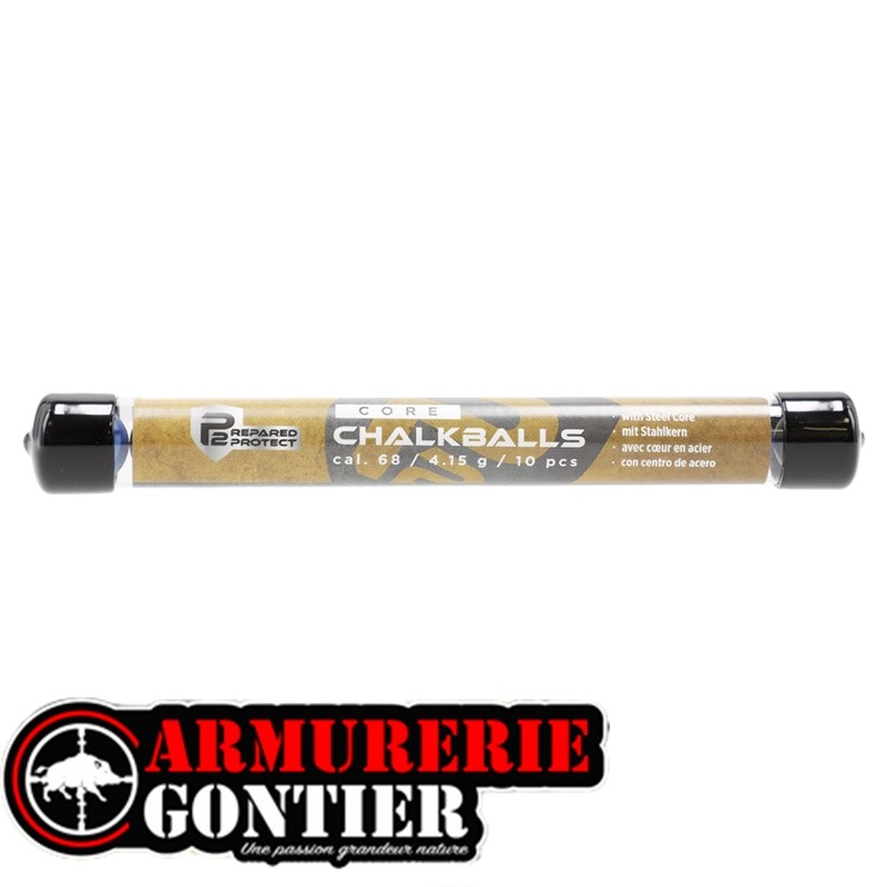 Billes Craie Bleue Calibre .68 Umarex CKB68 – Entraînement Précision Noyau Acier