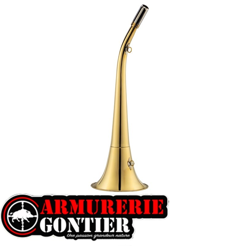 Corne ronde Compiègne 45 cm en laiton poli