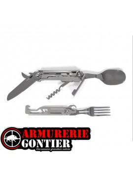 Set de couverts pliable 5-en-1 "Bivouac" avec étui