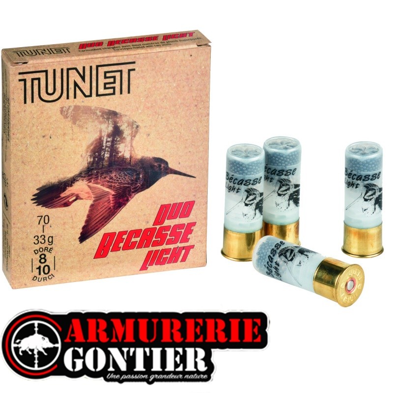Cartouches TUNET Super Bécasse Calibre 12/70 Plomb N°9