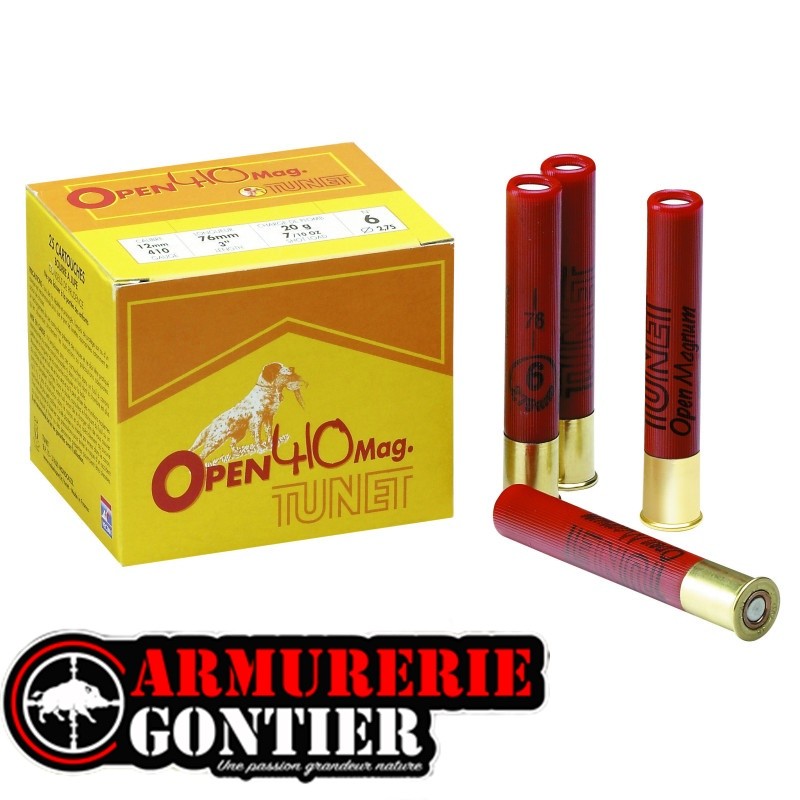 Cartouches Tunet Open Magnum .410 12 mm 76 mm 20 g