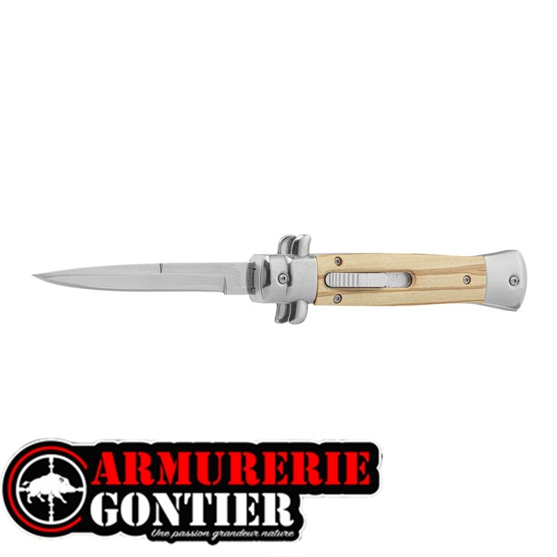 Couteau automatique type Italien manche bois OTF
