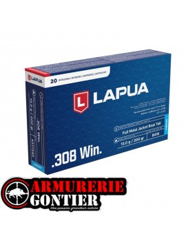 Munitions LAPUA SFMJBT .308 Winchester  13G 200GR subsonic