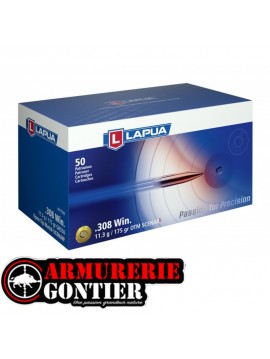 Munitions LAPUA OPEN TIP MATCH 308 11.3 g 175 gr boite de 50