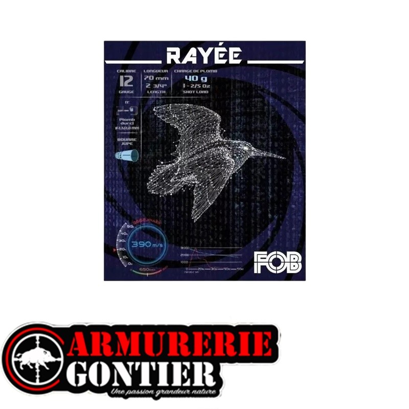 cartouches FOB BECASSE SPECIAL RAYE 12/70 n°8-10 40g