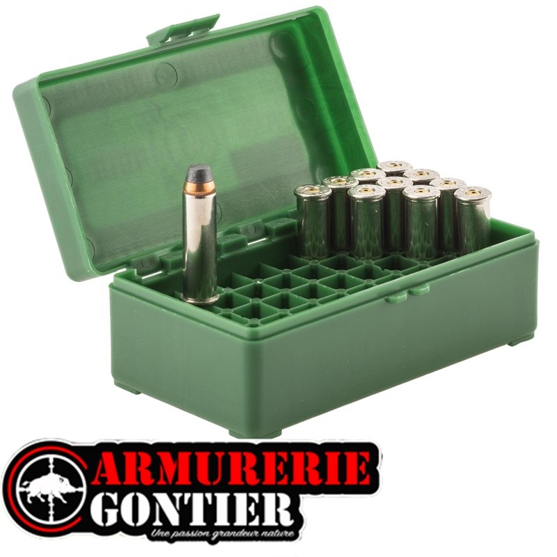 Boîte de rangement 50 cartouches  MEGALINE 38sp/357mag