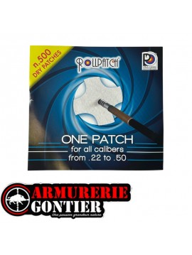PAULCLEAN rouleau de 500 patchs calibre .22 au .50