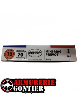 Cartouches PREVOT MINI MAG 42g 12/70 N°8 bourre jupe