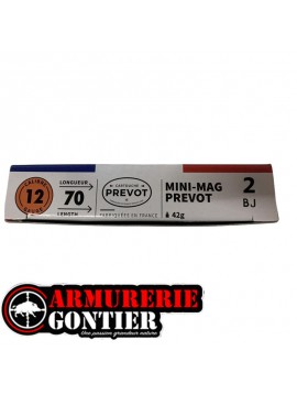 Cartouches PREVOT MINI MAG 42g 12/70 N°2 bourre jupe