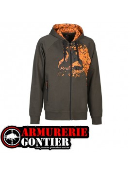 Sweat ProHunt Full Zip Golden Homme Marron à Capuche