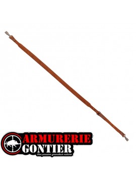Bretelle pour fusil  en croûte de cuir avec mousquetons