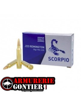 Cartouches STV Scorpio .223 Rem FMJBT 55 gr – Boîte de 20