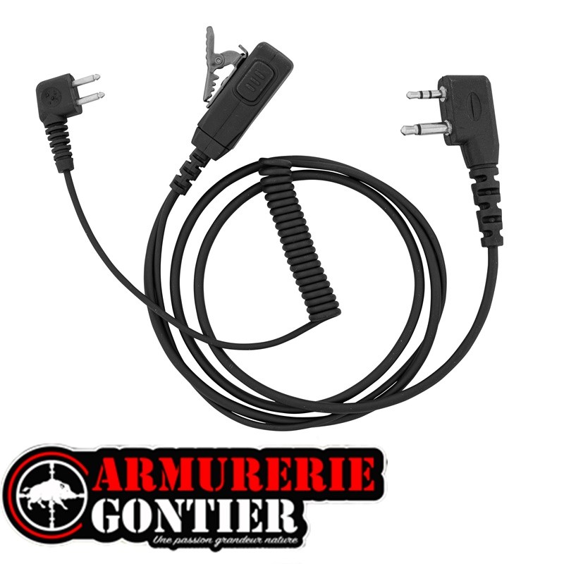 Câble de liaison Talkie G9 – Casque Peltor avec micro intégré