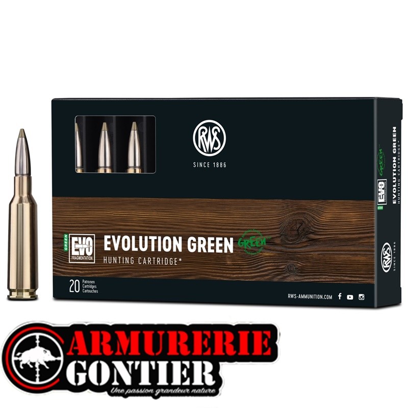RWS EVO Green 8x57 JRS 9,0 g / 139 gr sans plomb – Boîte de 20