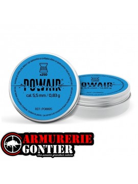 plombs POWAIR à tête plate cal. 5,5 mm 0.83g  X500